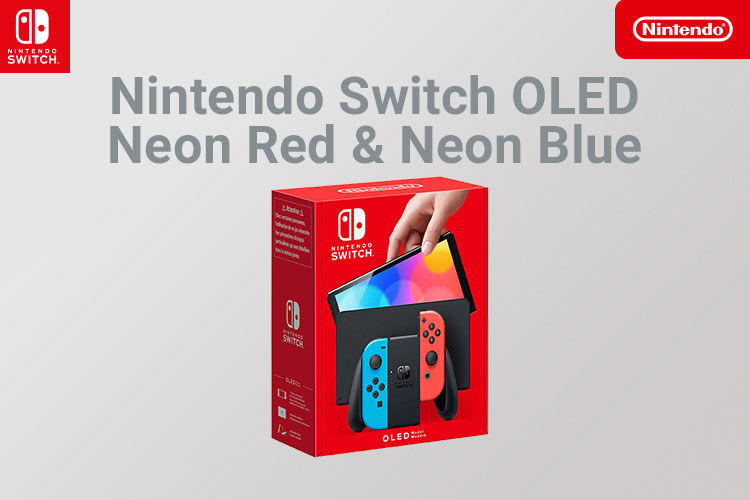 Nintendo Switch Console OLED Neon Red-Neon Blue