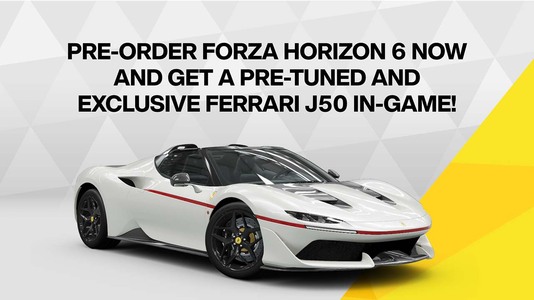 Pre-order Forza Horizon 6 now and get a pre-tuned and exclusive Ferrari J50 in-game!