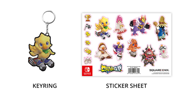 <em><strong>Order now to receive an exclusive&nbsp;Chocobo GP&nbsp;Key Ring &amp; Sticker Sheet!*</strong></em><br />
<br />
&nbsp;