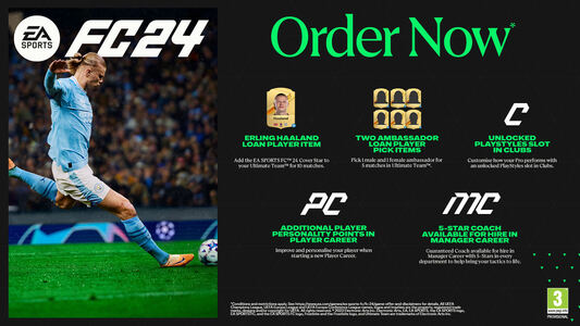 &bull;&nbsp;Cover Star Loan Player Item (10 matches)<br />
&bull;&nbsp;2 Ambassador Loan Player Pick Items (pick 1 male &amp; 1 female for 5 matches)<br />
&bull;&nbsp;Unlocked PlayStyles Slot in Clubs<br />
&bull;&nbsp;Additional Player Personality Points in Player Career<br />
&bull;&nbsp;5-Star Coach available for hire in Manager Career