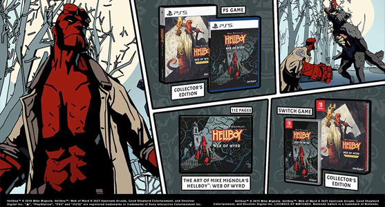 <strong>Includes:</strong>112-page artbook titled &ldquo;The Art of Mike Mignola&acute;s Hellboy<br />
Web of Wyrd&rdquo;, showcasing Mignola&acute;s treasured and unique artworks<br />
created for the videogame, packaged in a collectible box.