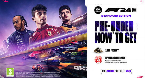 <strong>Secure your Pole Position today!</strong><br />
Pre-order and unlock 2024 liveries in F1 23.
