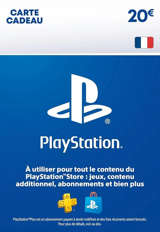 Image of Carte Cadeau PlayStation Store 20 € – PSN France