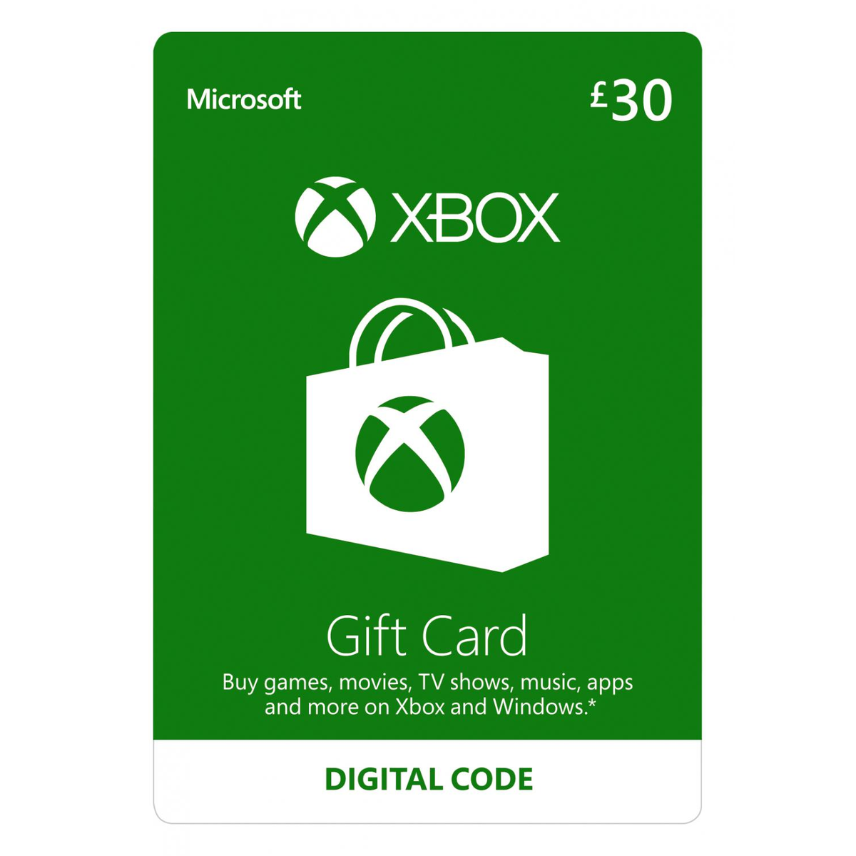 Xbox Gift Card £30 - Xbox Series X | S - Xbox One