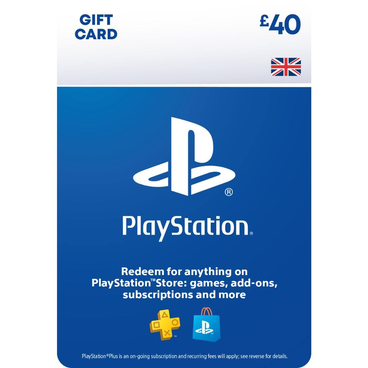 Buy PlayStation Store Gift Card £40 PS5 PS4 PSN UK Account PSN