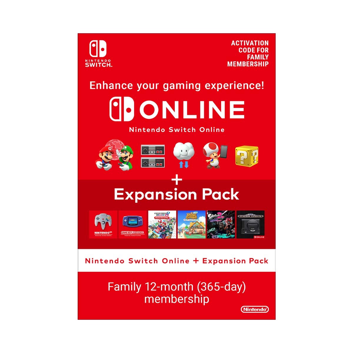 Image of Nintendo Switch Online 12 Month + Expansion