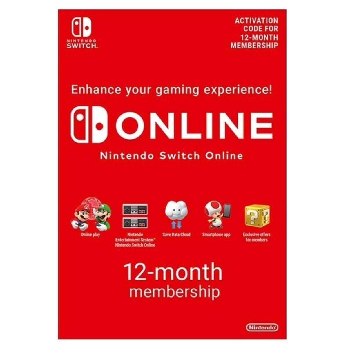 Image of Nintendo Switch Online 12 Month (365 Day)