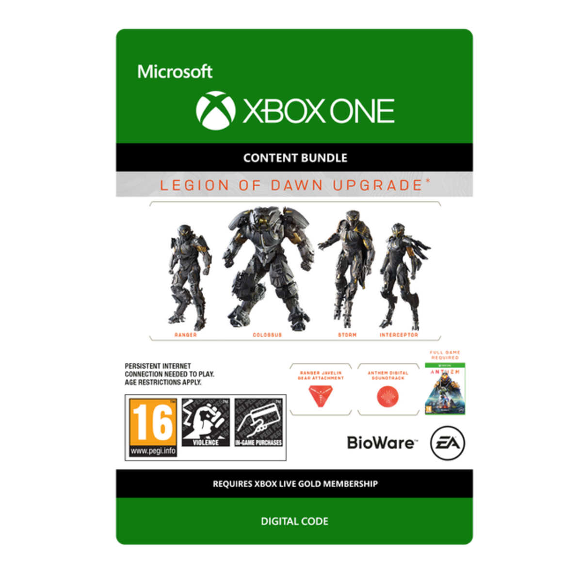 Buy Anthem Legion Of Dawn Upgrade XBOX DIGITAL ShopTo