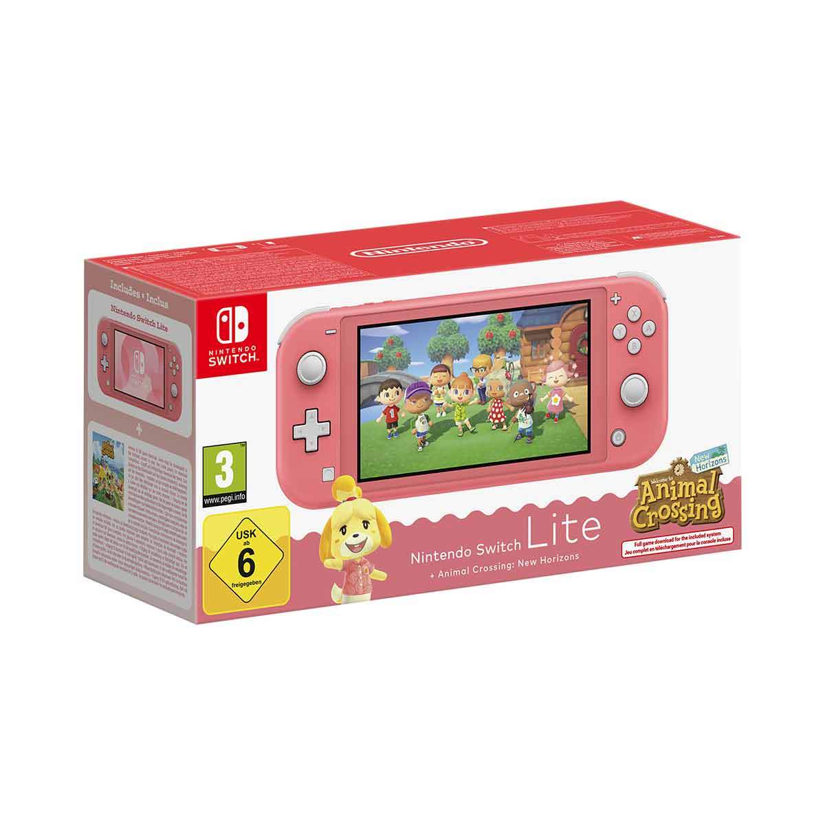 Nintendo Switch Lite Coral + Animal Crossing New Horizons – Switch