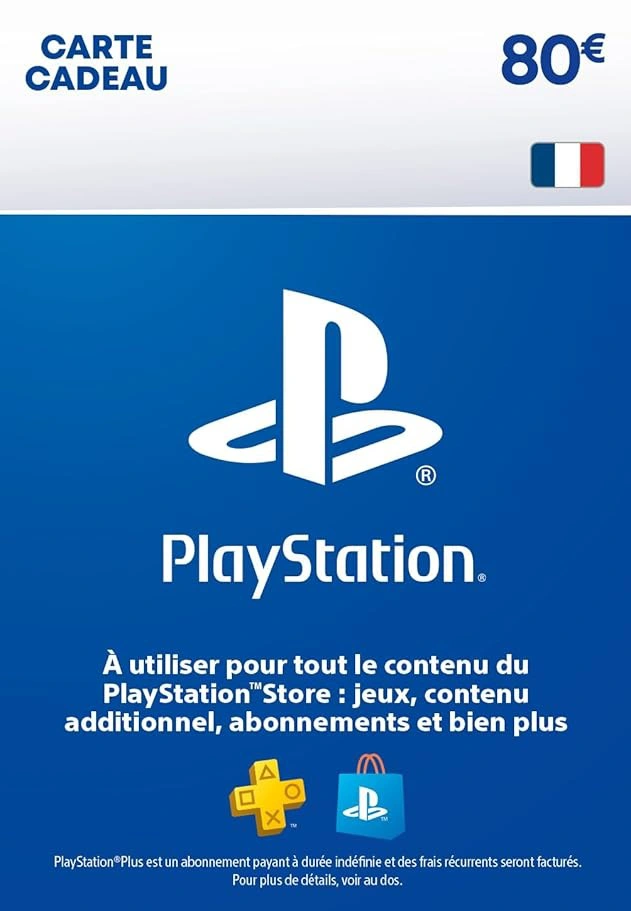 Image of Carte Cadeau PlayStation Store 80 € – PSN France