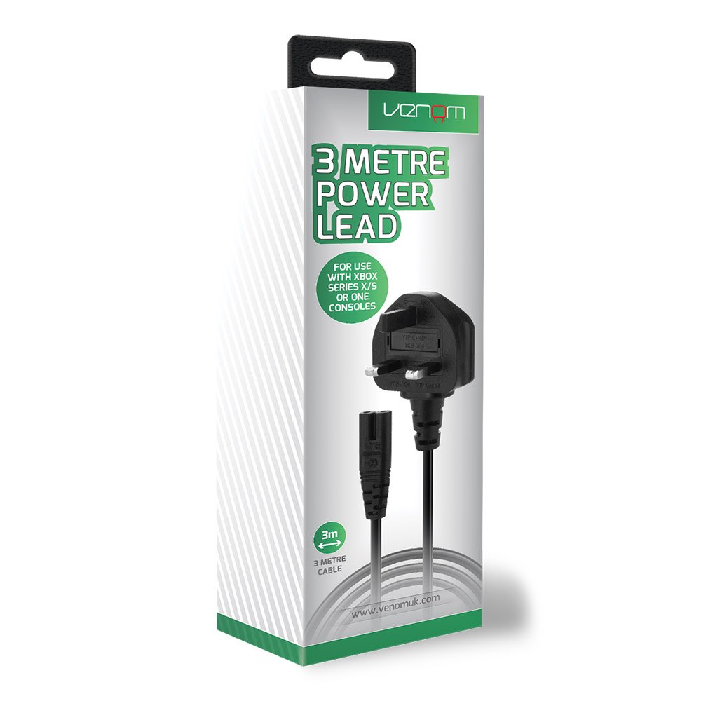 Venom 3 Metre Replacement Power Lead - XBX