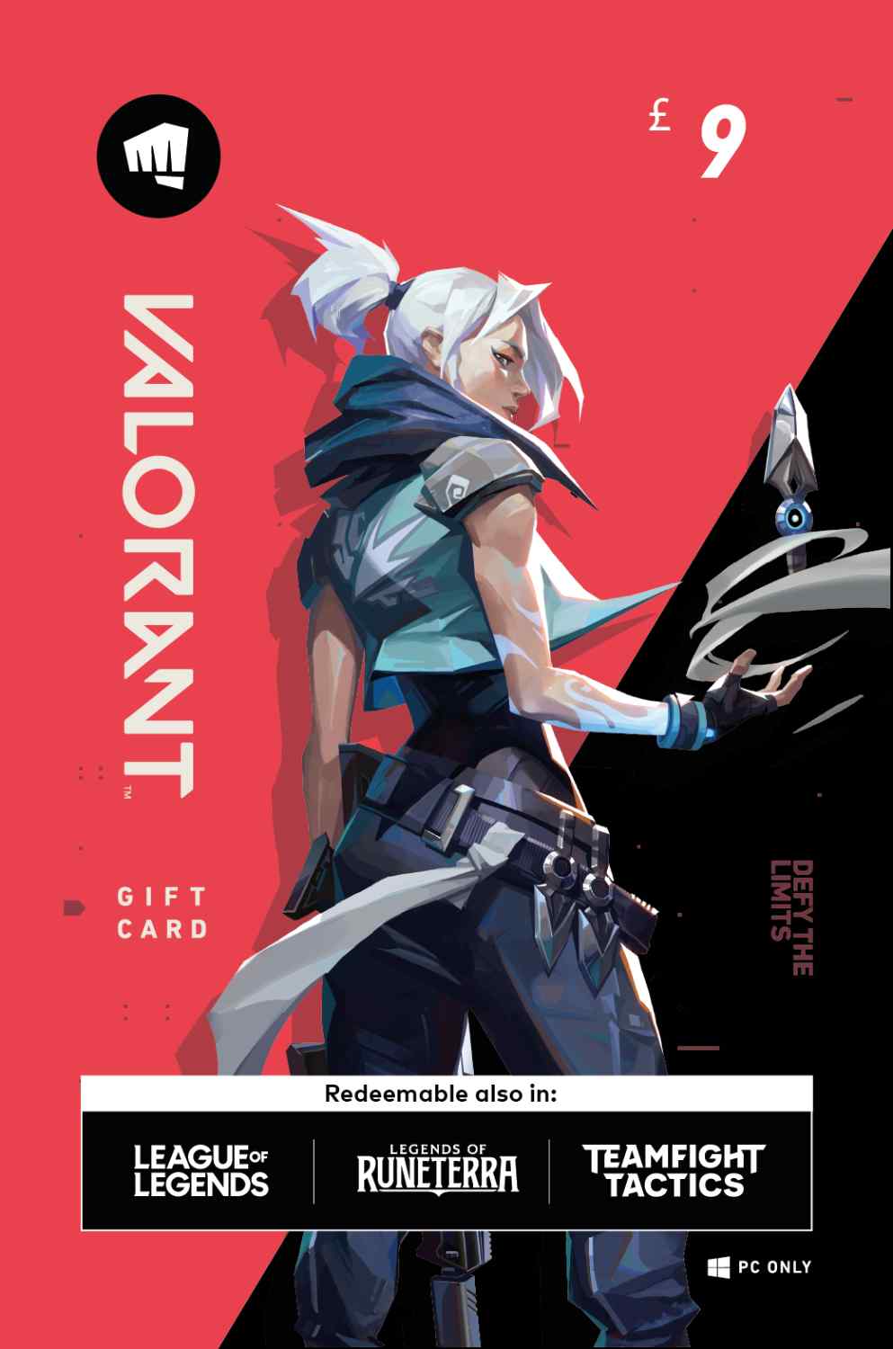 Riot Games Valorant Gift Card £9 - For Valorant, League Of Legends, Tft & Legends Of Runeterra Gb