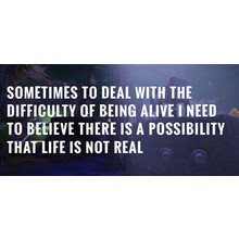 Sometimes to Deal with the Difficulty of Being Ali