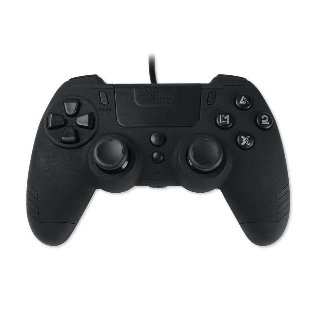 Lexip SteelPlay Slim Pack Wired Controller (Ebony Black) - PS4