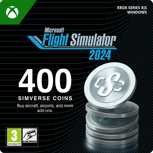 Microsoft Flight Simulator 2024 - 400 Simverse Coin Pc | Xbox Series X | S  