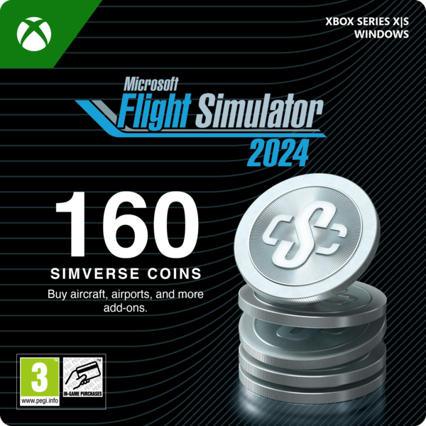 Microsoft Flight Simulator 2024 - 160 Simverse Coin Pc | Xbox Series X | S  