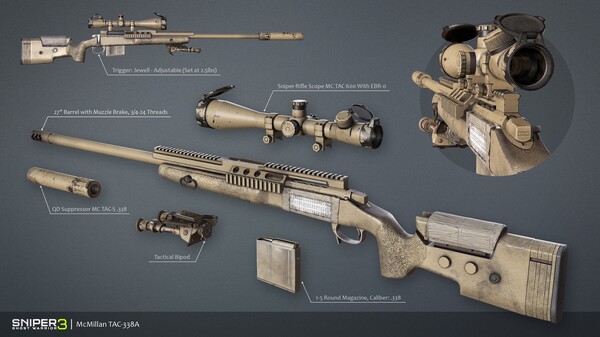 Sniper Ghost Warrior 3 - Sniper Rifle McMillan TAC