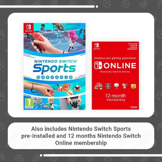 Nintendo Switch HW (Neon Red/Neon Blue) + FREE Switch Sports set + FREE 12 Months NSO