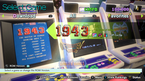 Capcom Arcade Stadium Packs 1, 2, and 3