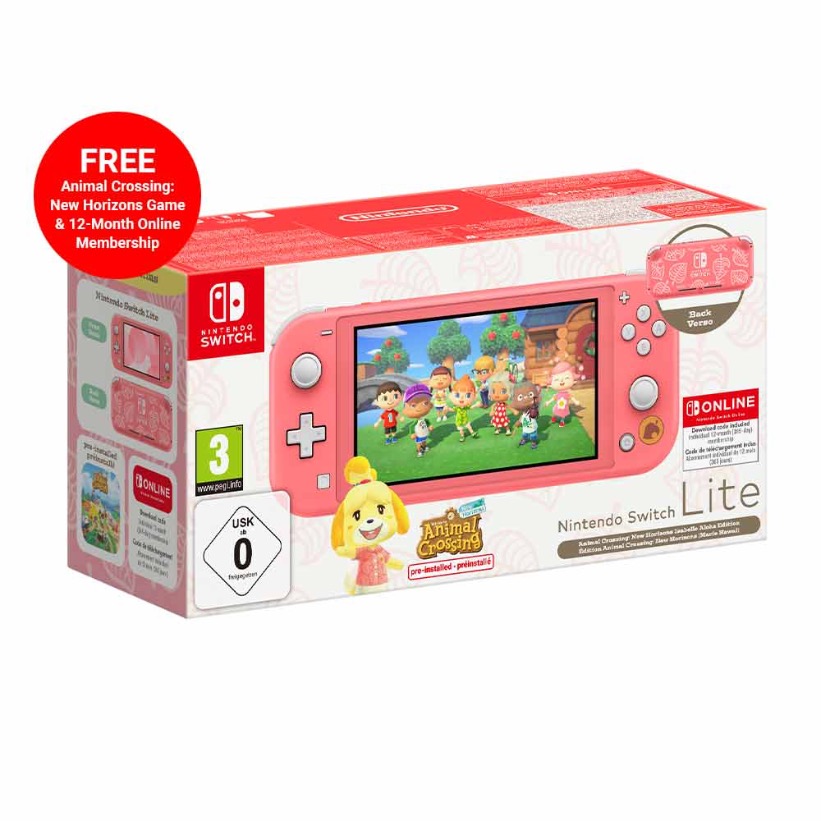 Nintendo Switch Lite Animal Crossing: New Horizons Isabelle Aloha Edition 
