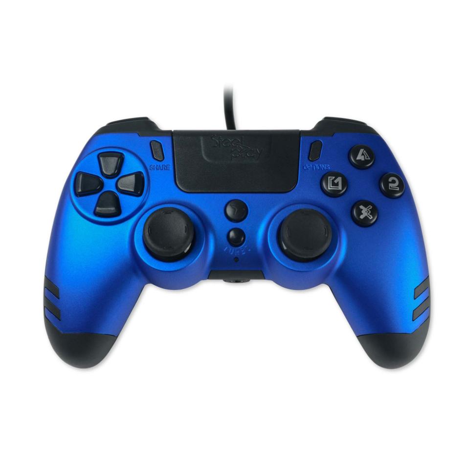 Lexip SteelPlay Slim Pack Wired Controller (Sapphire Blue) - PS4
