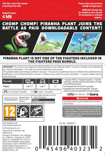 Super Smash Bros Ultimate Piranha