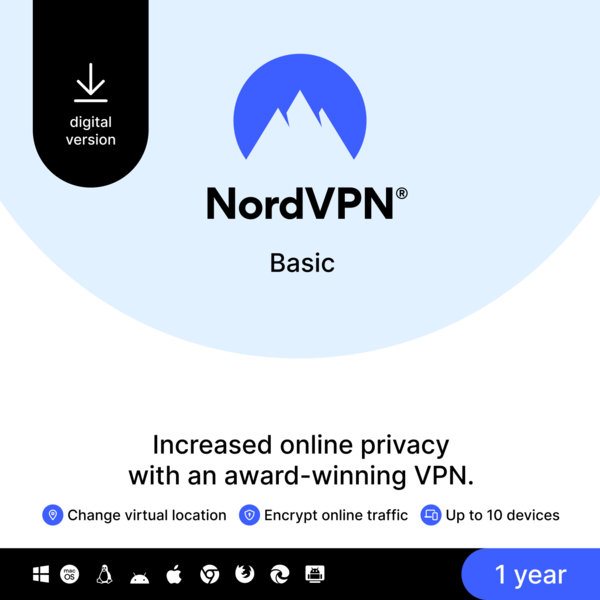 NordVPN Basic  1-Year  Premium VPN Services
