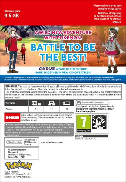 Pokemon Sword SWITCH Download ( Uk - EU)