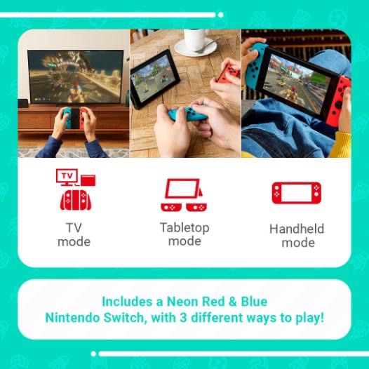 Nintendo Switch HW (Neon Red/Neon Blue) + FREE Switch Sports set + FREE 12 Months NSO