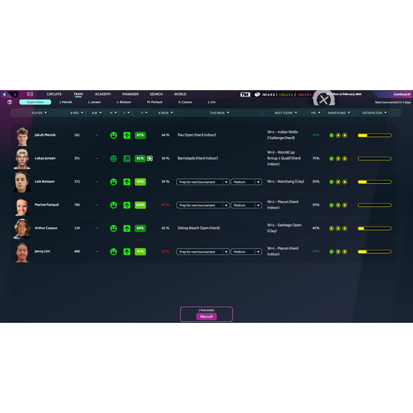 Tennis Manager 2024