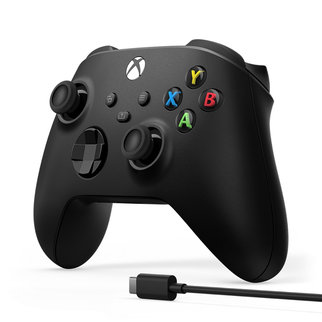 Microsoft Xbox - Carbon Black + USB-C Cable - Wireless Controller - Microsoft Xbox Series X