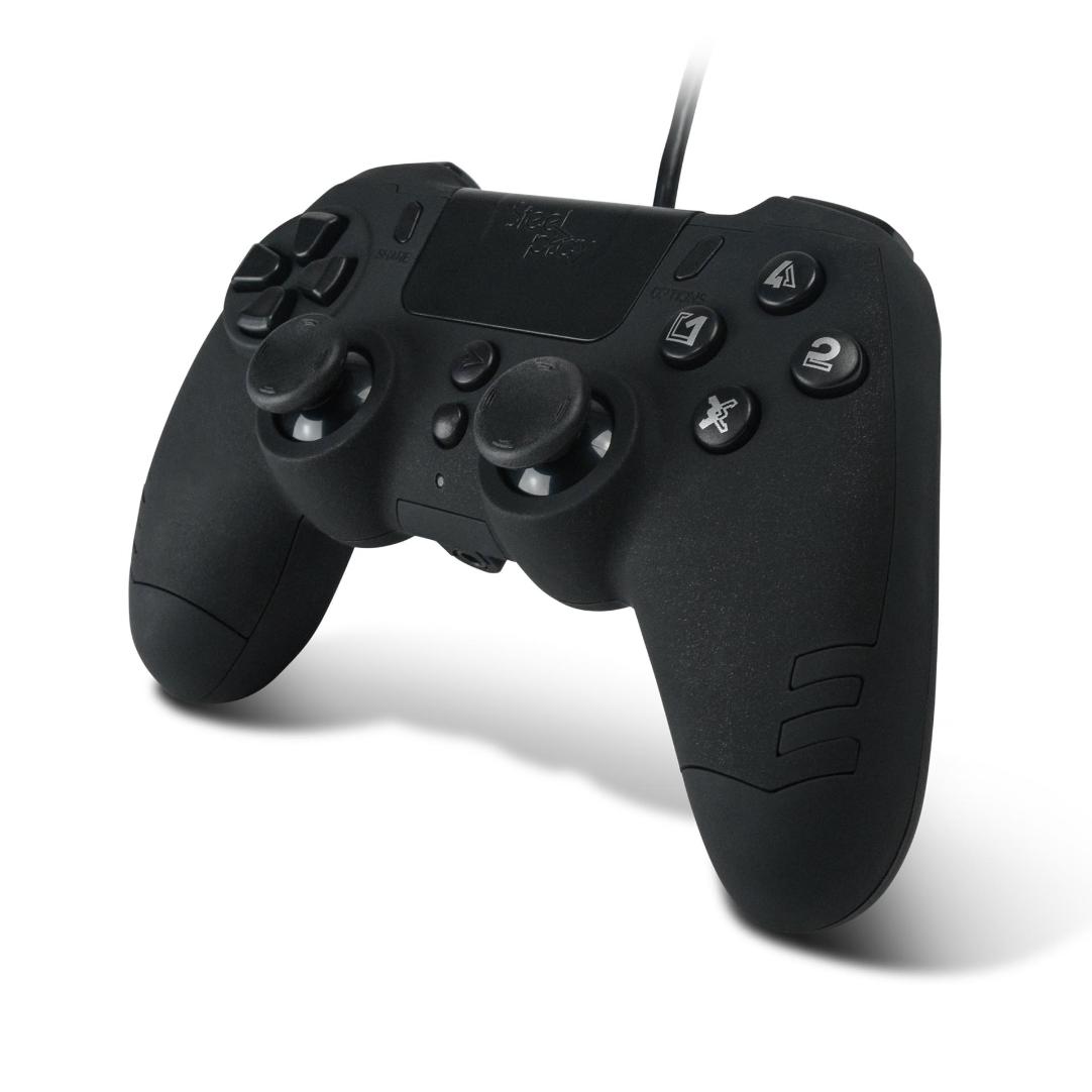 Lexip SteelPlay Slim Pack Wired Controller (Ebony Black) - PS4