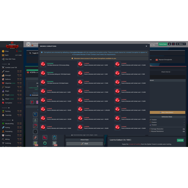 Melvor Idle: Into The Abyss