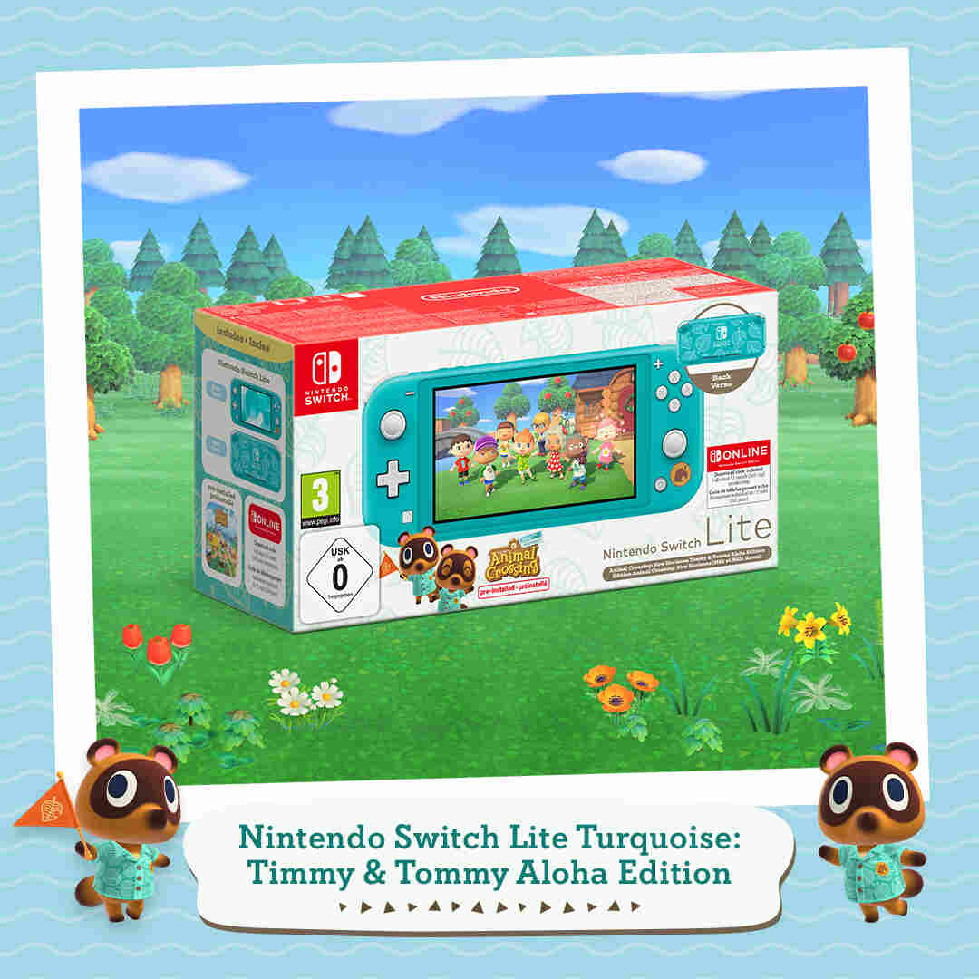 Nintendo Switch Lite Animal Crossing: New Horizons Timmy & Tommy Aloha Edition 