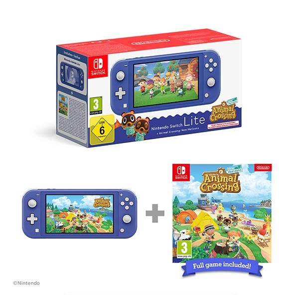 Nintendo Switch Lite Blue + Animal Crossing New Horizons - Switch