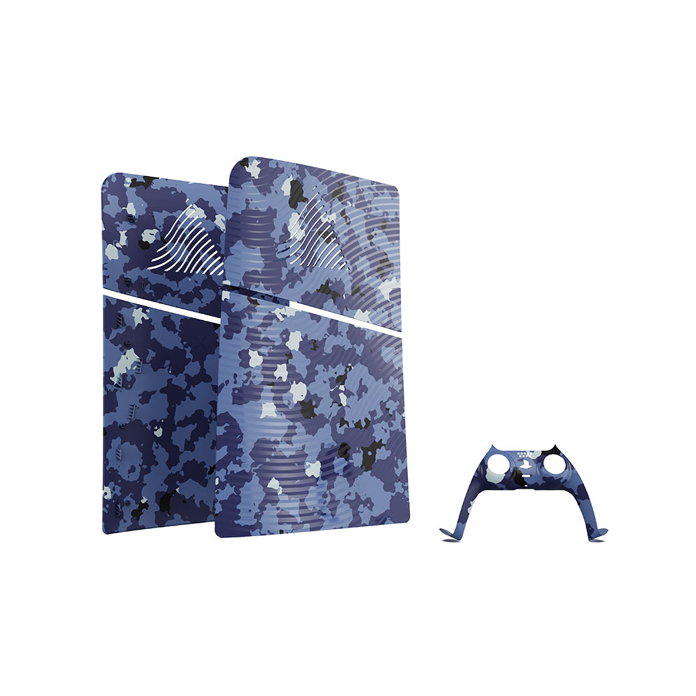 Maxx Tech Faceplates (Blue Wave Camo) - PlayStation 5 Slim