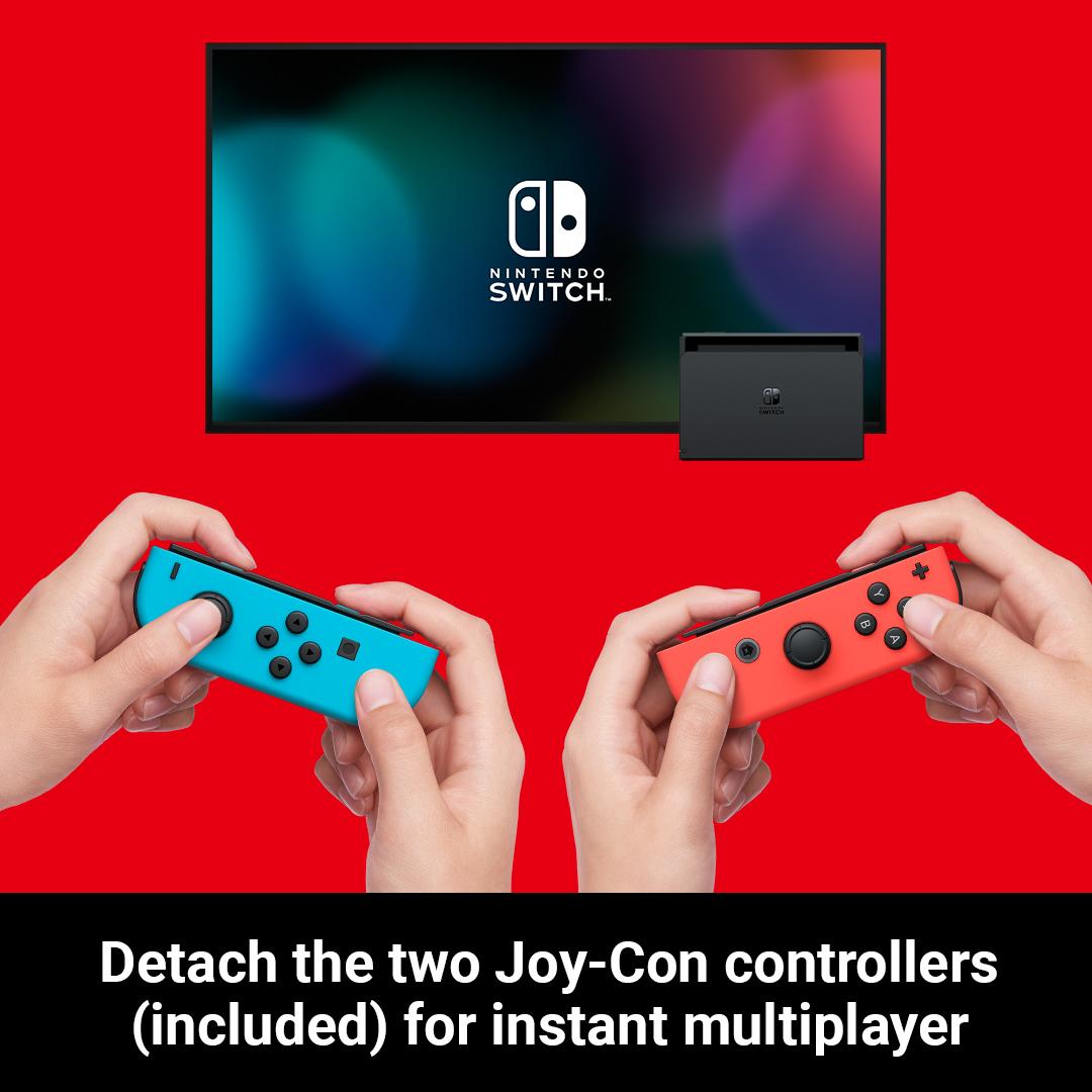 Nintendo Switch Console OLED Neon Red-Neon Blue