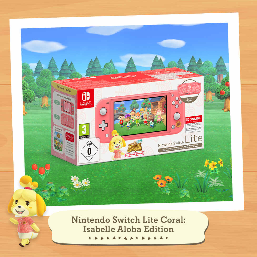 Nintendo Switch Lite Animal Crossing: New Horizons Isabelle Aloha Edition 