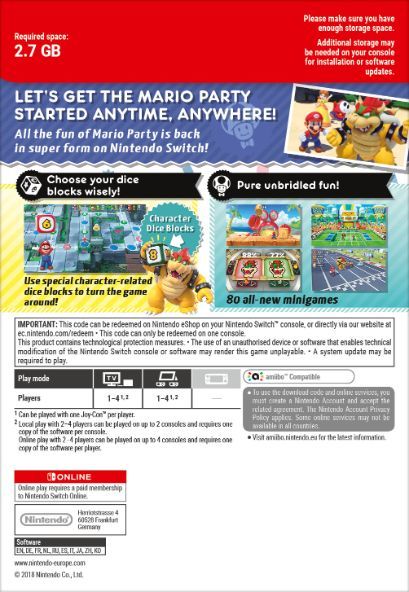 Super Mario Party Switch Download ( Uk - EU)