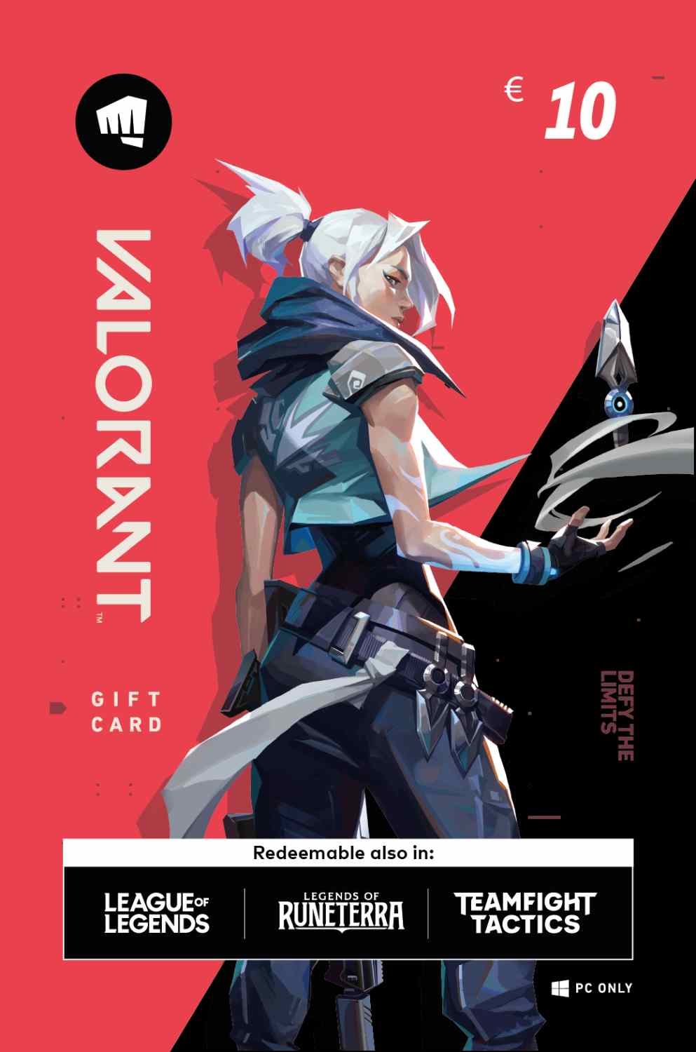 VALORANT Gift Card €10 - for VALORANT, League of Legends, TFT & Legends of Runeterra NL
