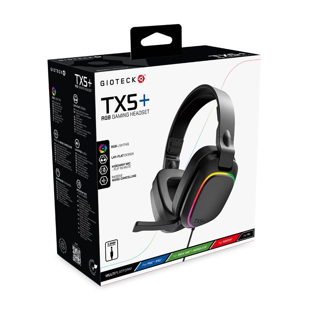 Gioteck TX5+ Gaming Headset Black - PS5