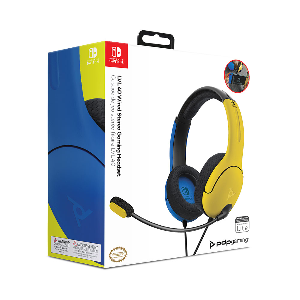 LVL 40 Gaming Headset - Yellow & Blue - Switch