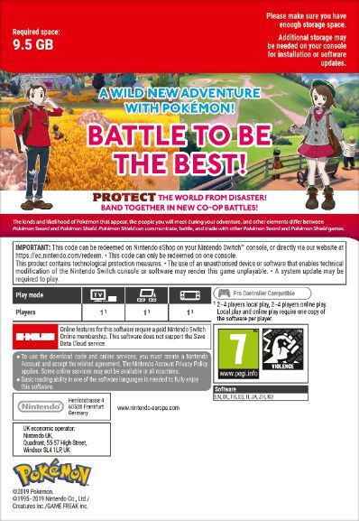 Pokemon Shield SWITCH Download ( Uk - EU)