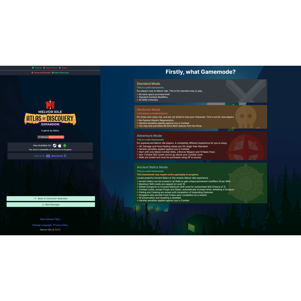 Melvor Idle: Atlas of Discovery