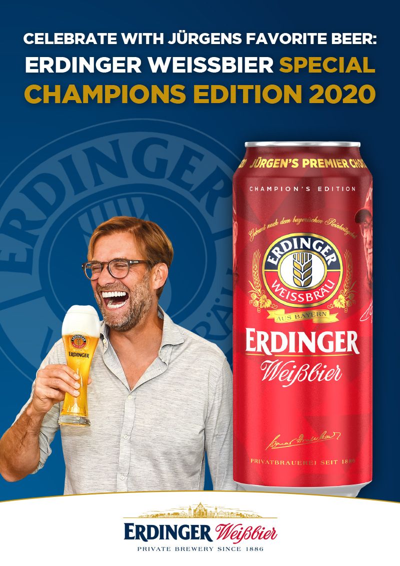 JURGEN KLOPP ERDINGER WEISSBIER CAN